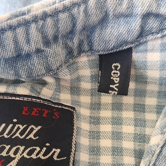 Vintage Quizz Again New York Embroidered Denim Shirt Women’s Size M Sunflower - Picture 7 of 7